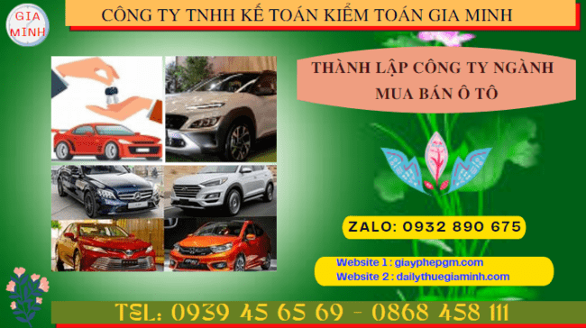 Thành lập công ty ngành mua bán ô tô tại Cao Bằng