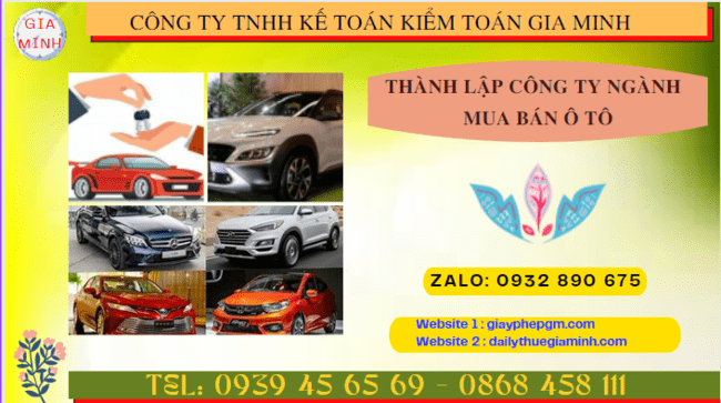 Thành lập công ty ngành mua bán ô tô tại đắk lắk 6 Thành lập công ty ngành mua bán ô tô tại Đắk Lắk
