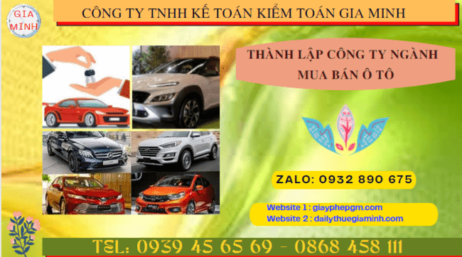 Thành lập công ty ngành mua bán ô tô tại Hải Dương