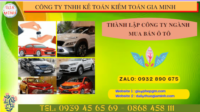 Thành lập công ty ngành mua bán ô tô tại Hưng Yên