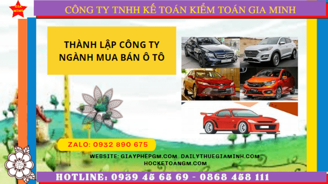 Thành lập công ty ngành mua bán ô tô tại phú quốc 6 Thành lập công ty ngành mua bán ô tô tại Phú Quốc