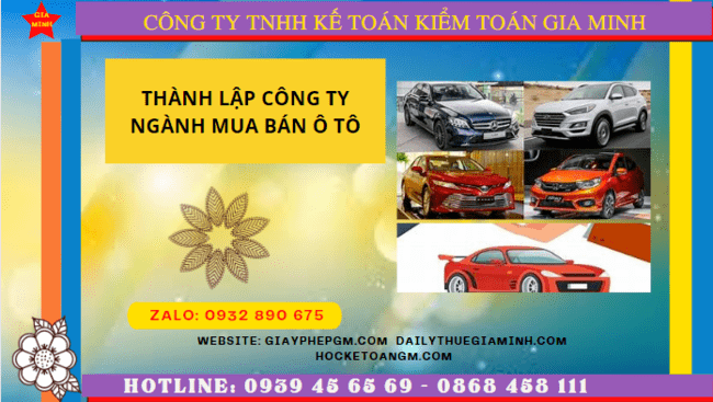 Thành lập công ty ngành mua bán ô tô tại phú thọ 6 Thành lập công ty ngành mua bán ô tô tại Phú Thọ