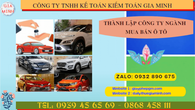 Thành lập công ty ngành mua bán ô tô tại Quảng Ninh