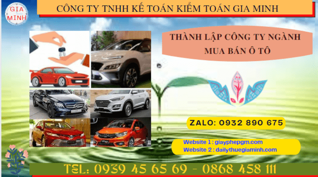 Thành lập công ty ngành mua bán ô tô tại Thành Phố Hải Phòng