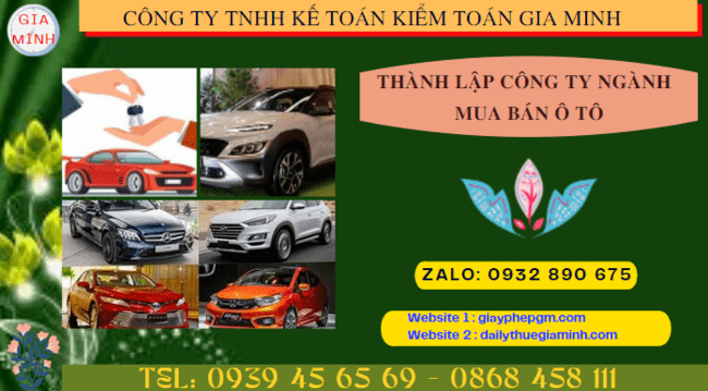 Thành lập công ty ngành mua bán ô tô tại Tuyên Quang 6 Thành lập công ty ngành mua bán ô tô tại Tuyên Quang