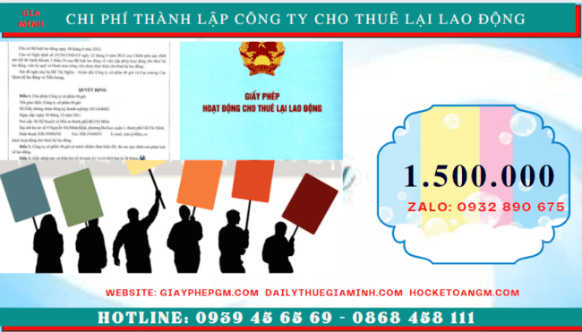 Thành lập công ty cho thuê lao động tại TPHCM hết bao nhiêu tiền