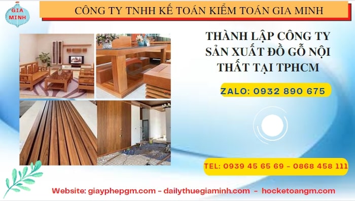 Thành lập công ty sản xuất đồ gỗ nội thất tại quận ninh kiều