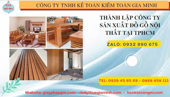 Thành lập công ty đồ gỗ nội thất tại Thành phố Châu Đốc