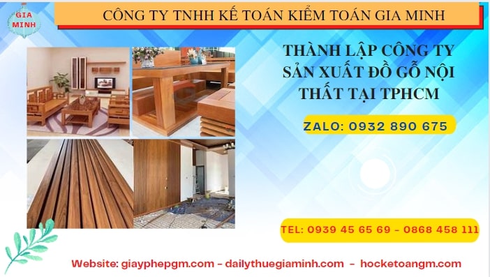 Thành lập công ty đồ gỗ nội thất tại TP Hồ Chí Minh