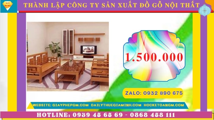 Thành lập công ty sản xuất đồ gỗ nội thất tại Cần Thơ 5 Thành lập công ty sản xuất đồ gỗ nội thất tại Cần Thơ hết bao nhiêu tiền