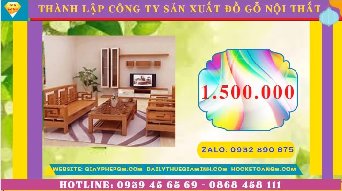 Thành lập công ty sản xuất đồ gỗ nội thất tại Đà Nẵng hết bao nhiêu tiền