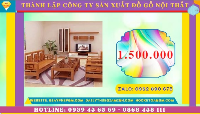 Thành lập công ty sản xuất đồ gỗ nội thất tại Nam Định hết bao nhiêu tiền