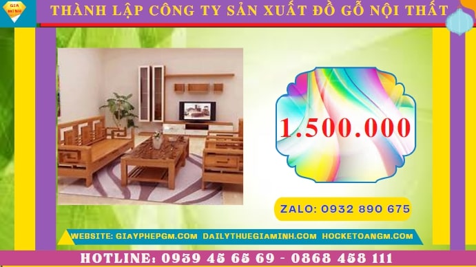 Thành lập công ty sản xuất đồ gỗ nội thất tại Nghệ An hết bao nhiêu tiền