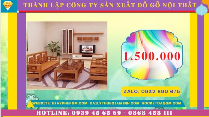 Thành lập công ty sản xuất đồ gỗ nội thất tại Phú Quốc hết bao nhiêu tiền