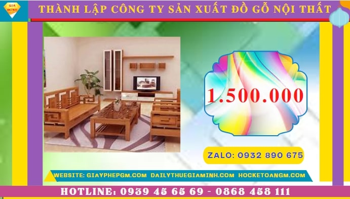 Thành lập công ty sản xuất đồ gỗ nội thất tại Thanh Hóa hết bao nhiêu tiền