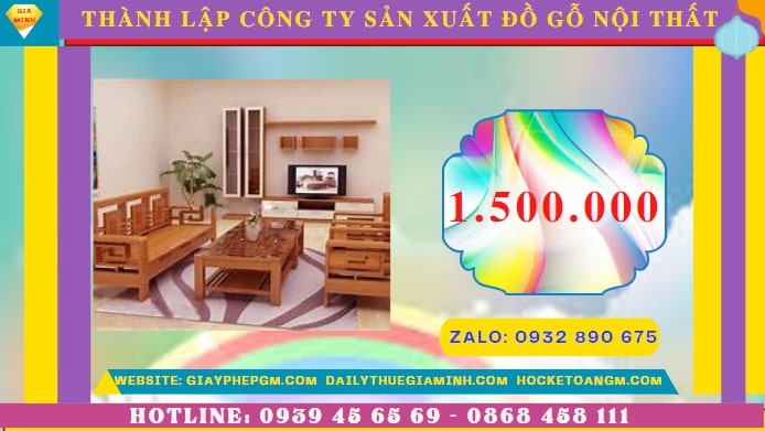 Thành lập công ty sản xuất đồ gỗ nội thất tại Vũng Tàu hết bao nhiêu tiền