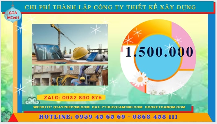 Thành lập công ty thiết kế xây dựng tại TT Huế hết bao nhiêu tiền