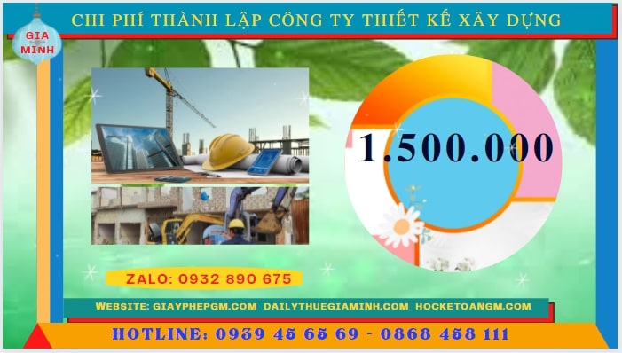 Thành lập công ty thiết kế xây dựng tại Vĩnh Phúc hết bao nhiêu tiền