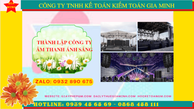 Thành lập doanh nghiệp âm thanh ánh sáng