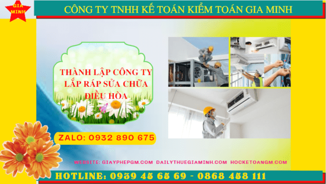 Thành lập doanh nghiệp lắp ráp sửa chữa điều hòa tại Bà Rịa Vũng Tàu