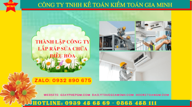 Thành lập doanh nghiệp lắp ráp sửa chữa điều hòa tại Bắc Kạn