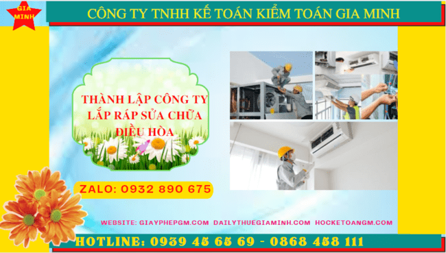 THÀNH LẬP CÔNG TY LẮP RÁP SỬA CHỮA ĐIỀU HÒA TẠI ĐẮK NÔNG 4 Thành lập doanh nghiệp lắp ráp sửa chữa điều hòa tại Đắk Nông
