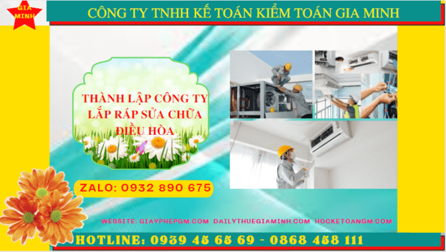 THÀNH LẬP CÔNG TY LẮP RÁP SỬA CHỮA ĐIỀU HÒA TẠI HÒA BÌNH 4 Thành lập doanh nghiệp lắp ráp sửa chữa điều hòa tại Hòa Bình