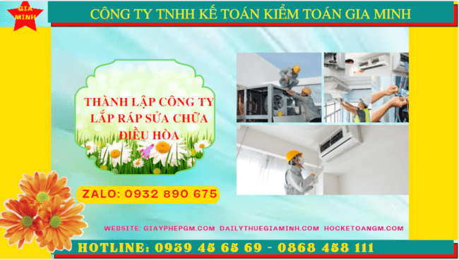 Thành lập doanh nghiệp lắp ráp sửa chữa điều hòa tại Khánh Hòa