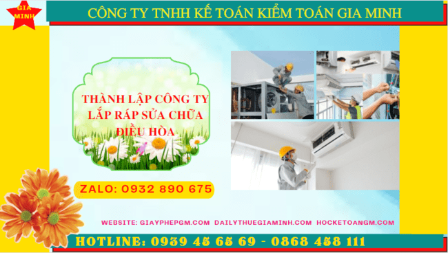 Thành lập công ty lắp ráp sửa chữa điều hòa tại nam định 4 Thành lập doanh nghiệp lắp ráp sửa chữa điều hòa tại Nam Định