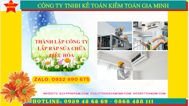 Thành lập doanh nghiệp lắp ráp sửa chữa điều hòa tại Ninh Thuận
