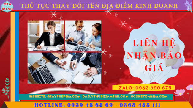 THỦ TỤC THAY ĐỔI TÊN ĐỊA ĐIỂM KINH DOANH TẠI GIA LAI 5 Thay đổi tên địa điểm kinh doanh doanh hết bao nhiêu tiền tại Gia Lai