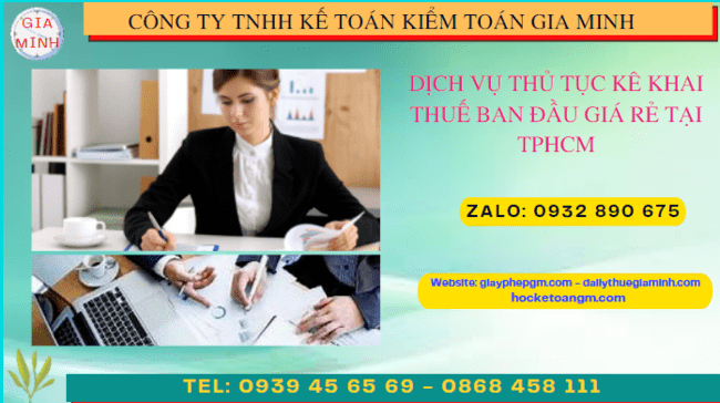 Thủ tục khai thuế ban đầu cho doanh nghiệp mới thành lập tại Bến Tre