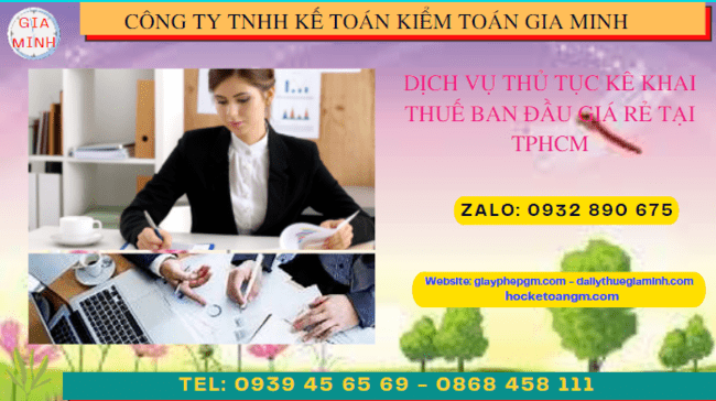 Thủ tục khai thuế ban đầu cho doanh nghiệp mới thành lập tại Thành Phố Hà Nội