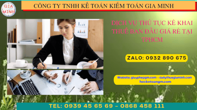 Thủ tục khai thuế ban đầu cho doanh nghiệp mới thành lập tại Thành Phố Thủ Đức