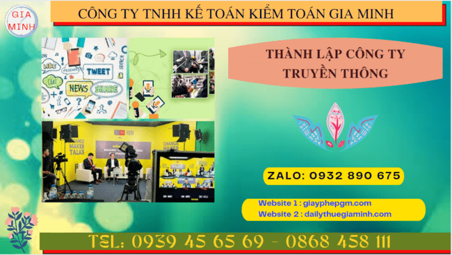 Thành lập công ty truyền thông 4 Thủ tục thành lập công ty truyền thông