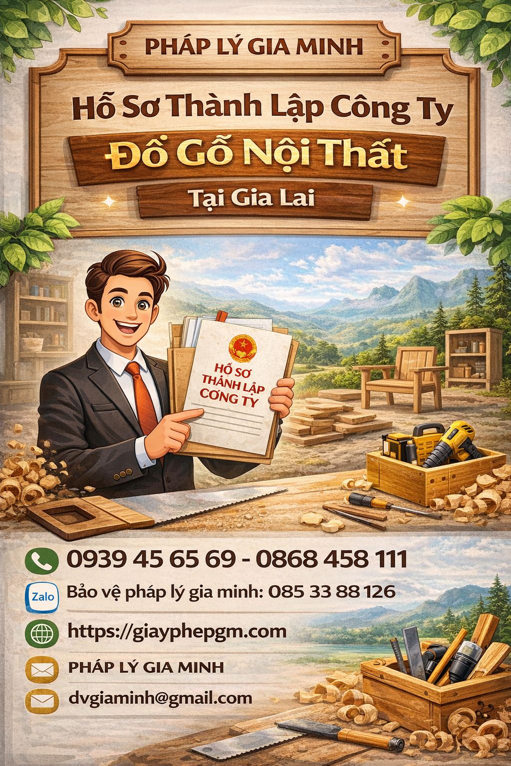 THÀNH LẬP CÔNG TY SẢN XUẤT ĐỒ GỖ NỘI THẤT TẠI YÊN BÁI 10 Hồ sơ mở công ty sản xuất đồ gỗ tại Yên Bái