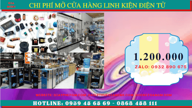 Thành lập cửa hàng kinh doanh bán linh kiện điện tử bao nhiêu tiền tại Huyện Thường Tín - Hà Nội