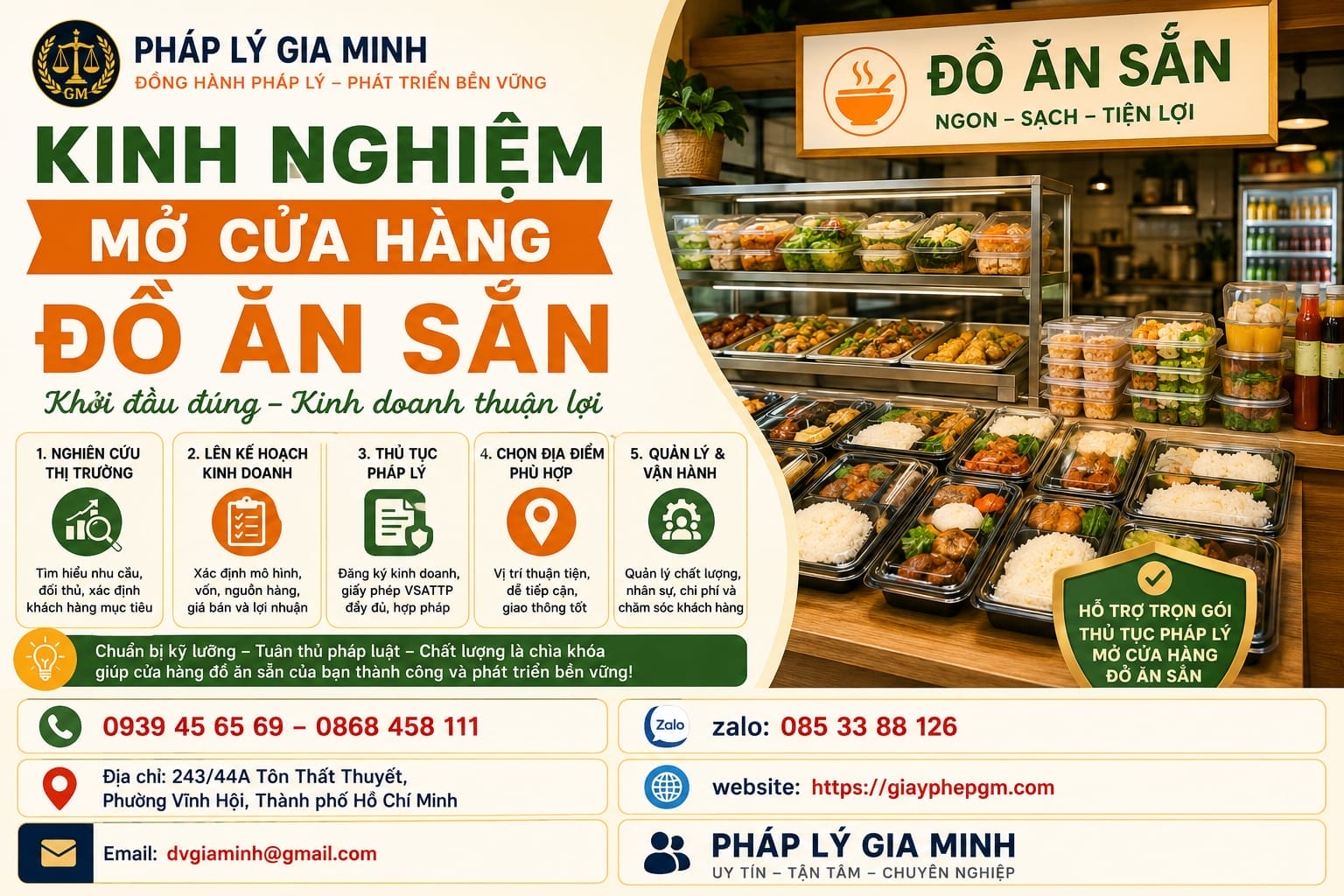 Kinh nghiệm mở cửa hàng đồ ăn sẵn