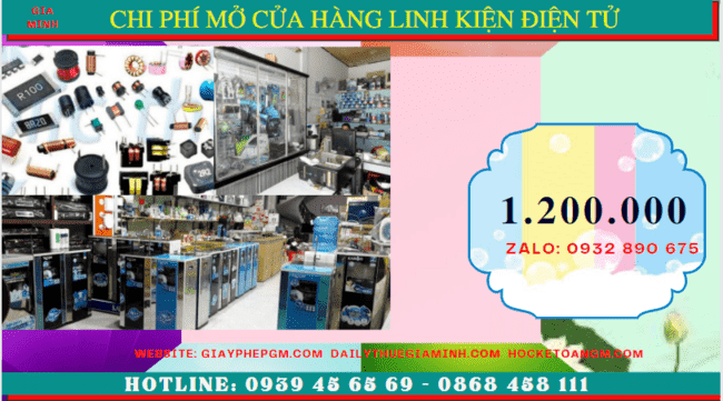 MỞ CỬA HÀNG BÁN LINH KIỆN ĐIỆN TỬ TẠI QUẬN GÒ VẤP - TPHCM 5 Thành lập cửa hàng kinh doanh bán linh kiện điện tử bao nhiêu tiền tại Quận Gò Vấp- TPHCM