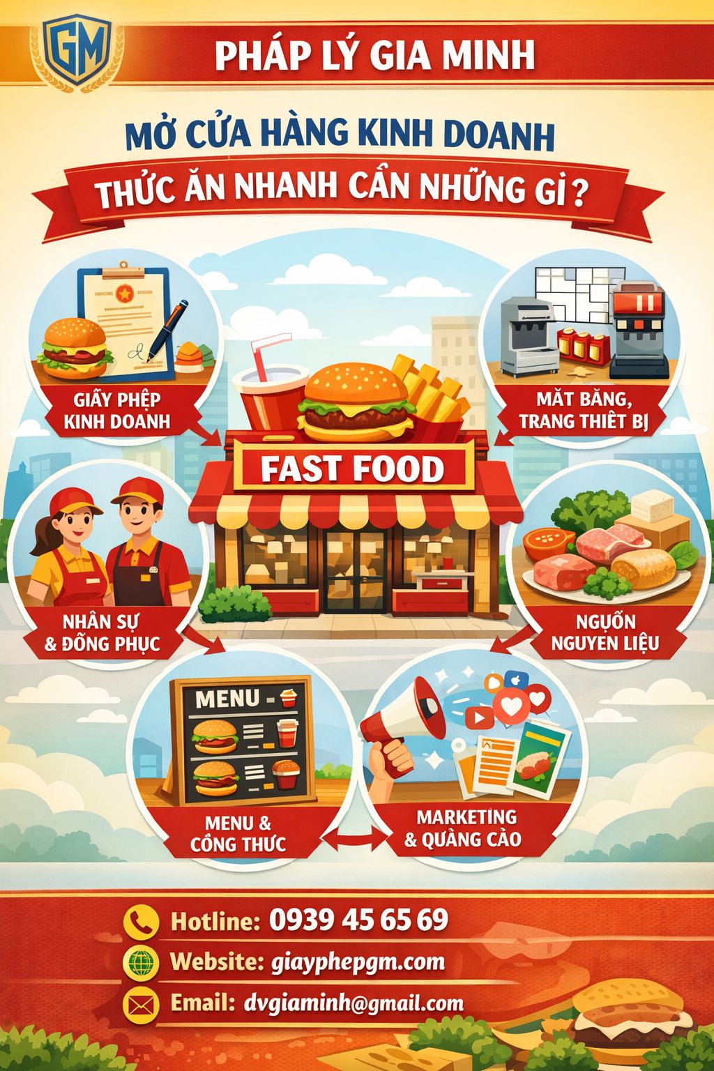 Mở cửa hàng kinh doanh thức ăn nhanh tại An Giang