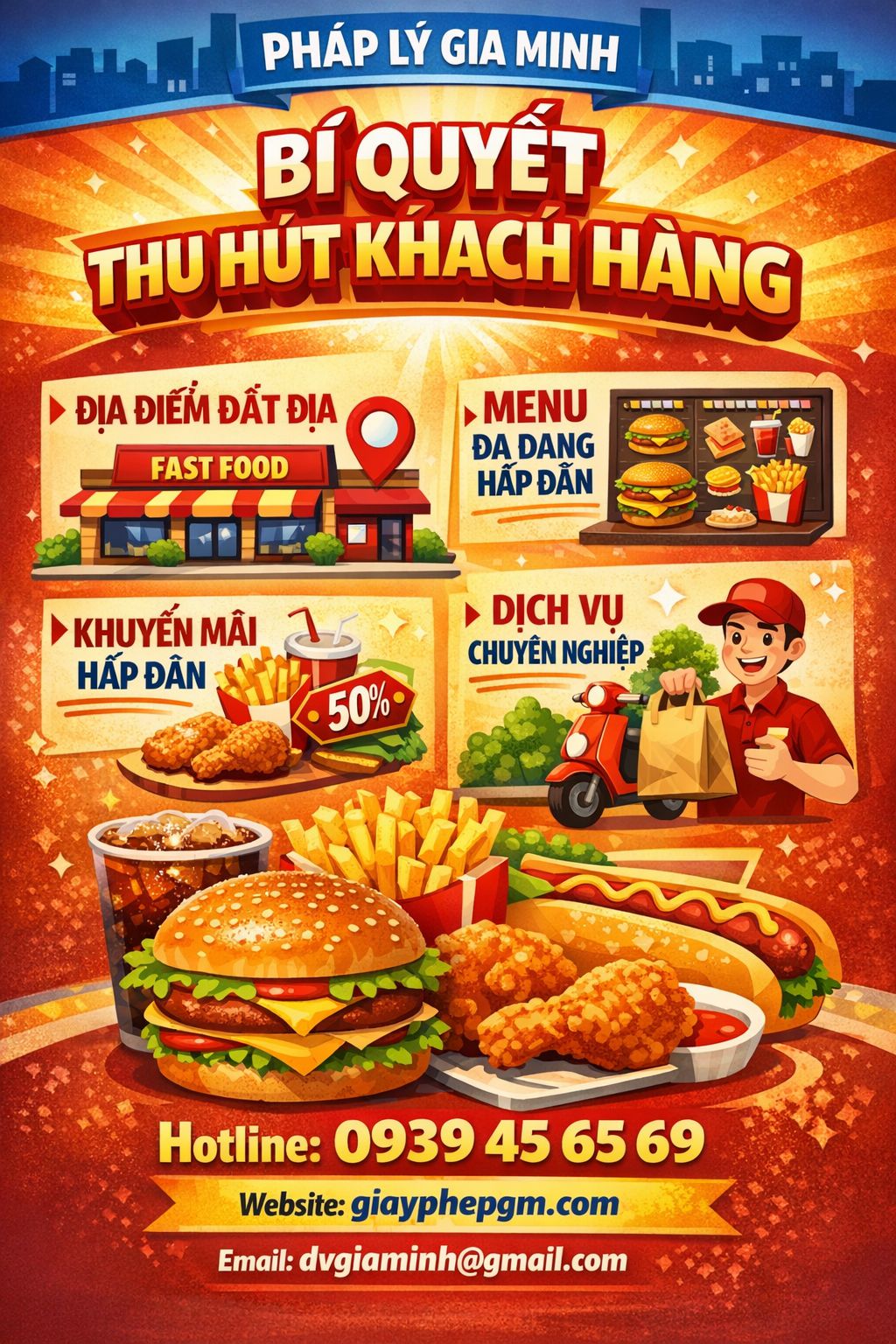Mở cửa hàng kinh doanh thức ăn nhanh tại Bình Phước