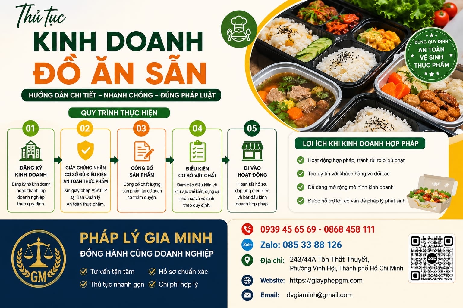 Thủ tục kinh doanh đồ ăn sẵn