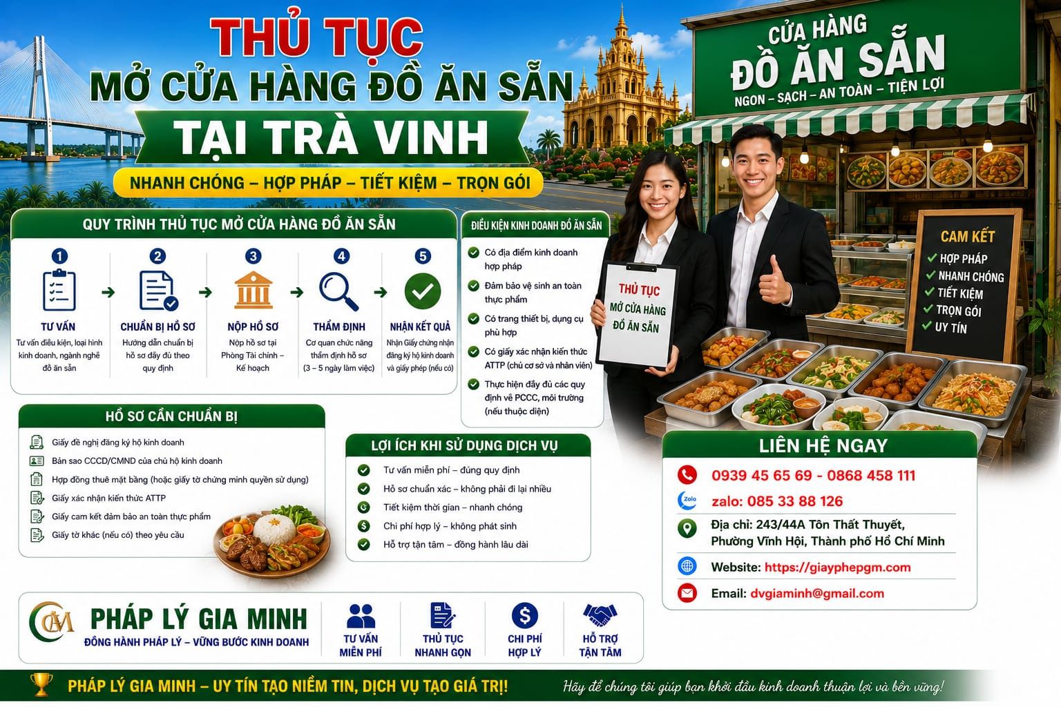 MỞ CỬA HÀNG BÁN ĐỒ ĂN SẴN TẠI TRÀ VINH – HƯỚNG DẪN CHI TIẾT TỪ A-Z 5 Thủ tục mở cửa hàng đồ ăn sẵn tại Trà Vinh