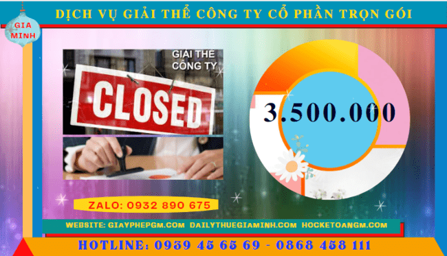 Chi phí dịch vụ giải thể công ty cổ phần trọn gói tại TPHCM