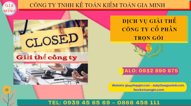 Dịch vụ giải thể công ty cổ phần trọn gói tại tphcm 8 Trình tự, thủ tục giải thể công ty cổ phần tại TPHCM