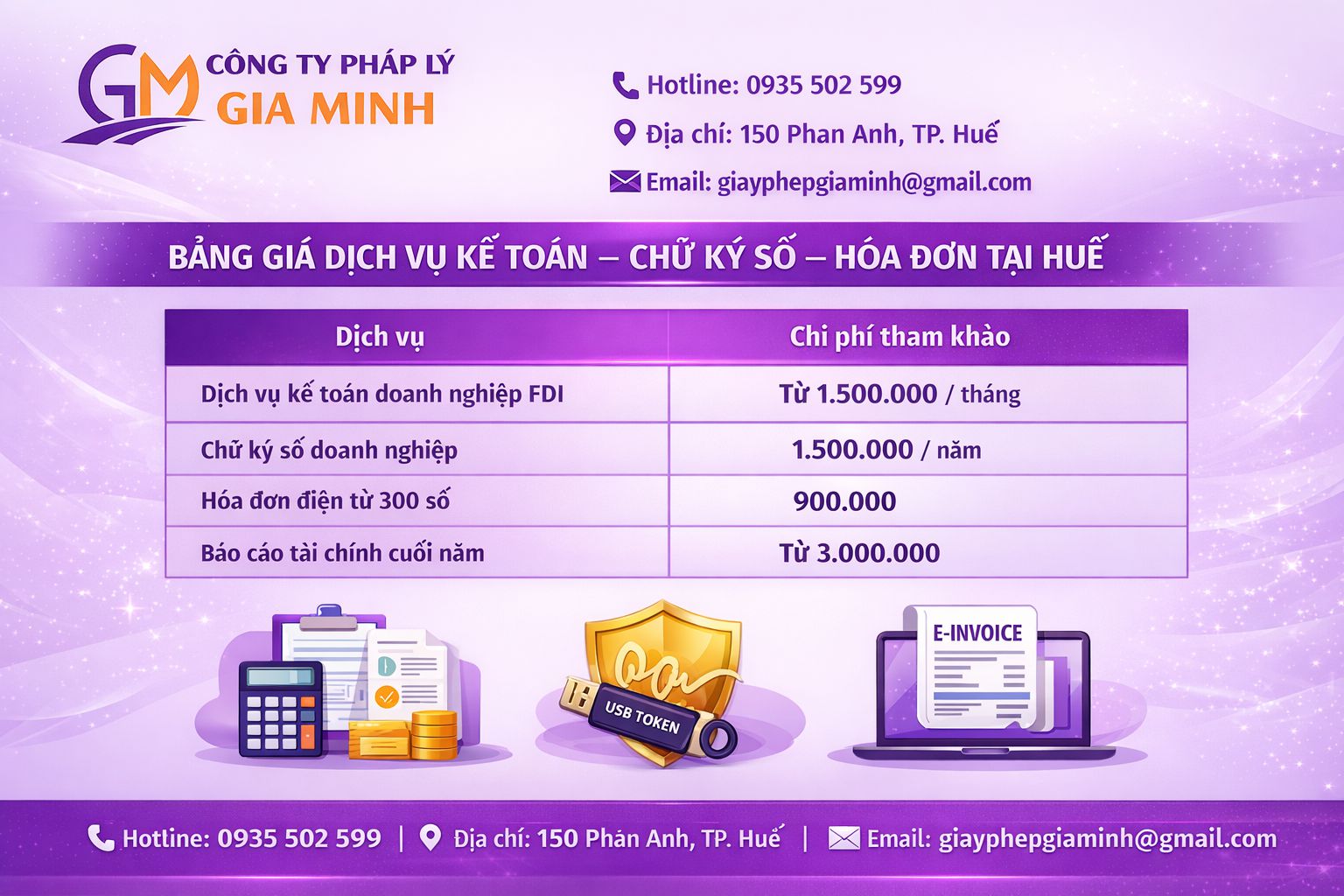 Thủ tục trọn gói thành lập công ty vốn đầu tư nước ngoài tại Thừa Thiên Huế – Nhanh chóng, uy tín, hợp pháp 15 Bảng giá dịch vụ thành lập công ty FDI tại Huế