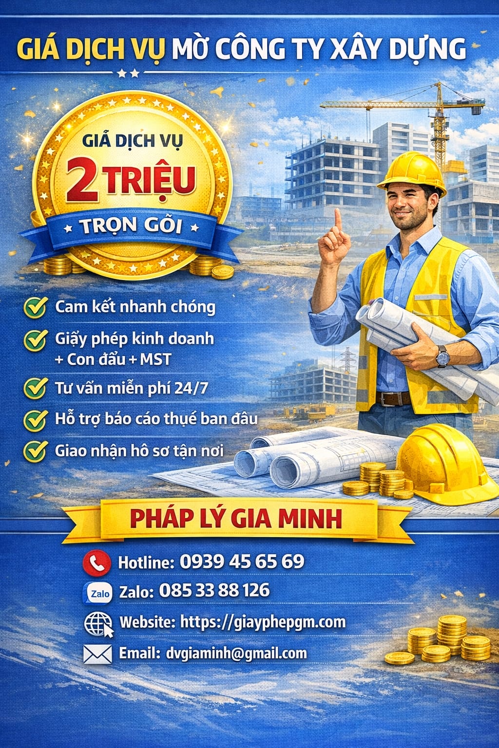 Chi phí mở công ty xây dựng dân dụng tại Lai Châu