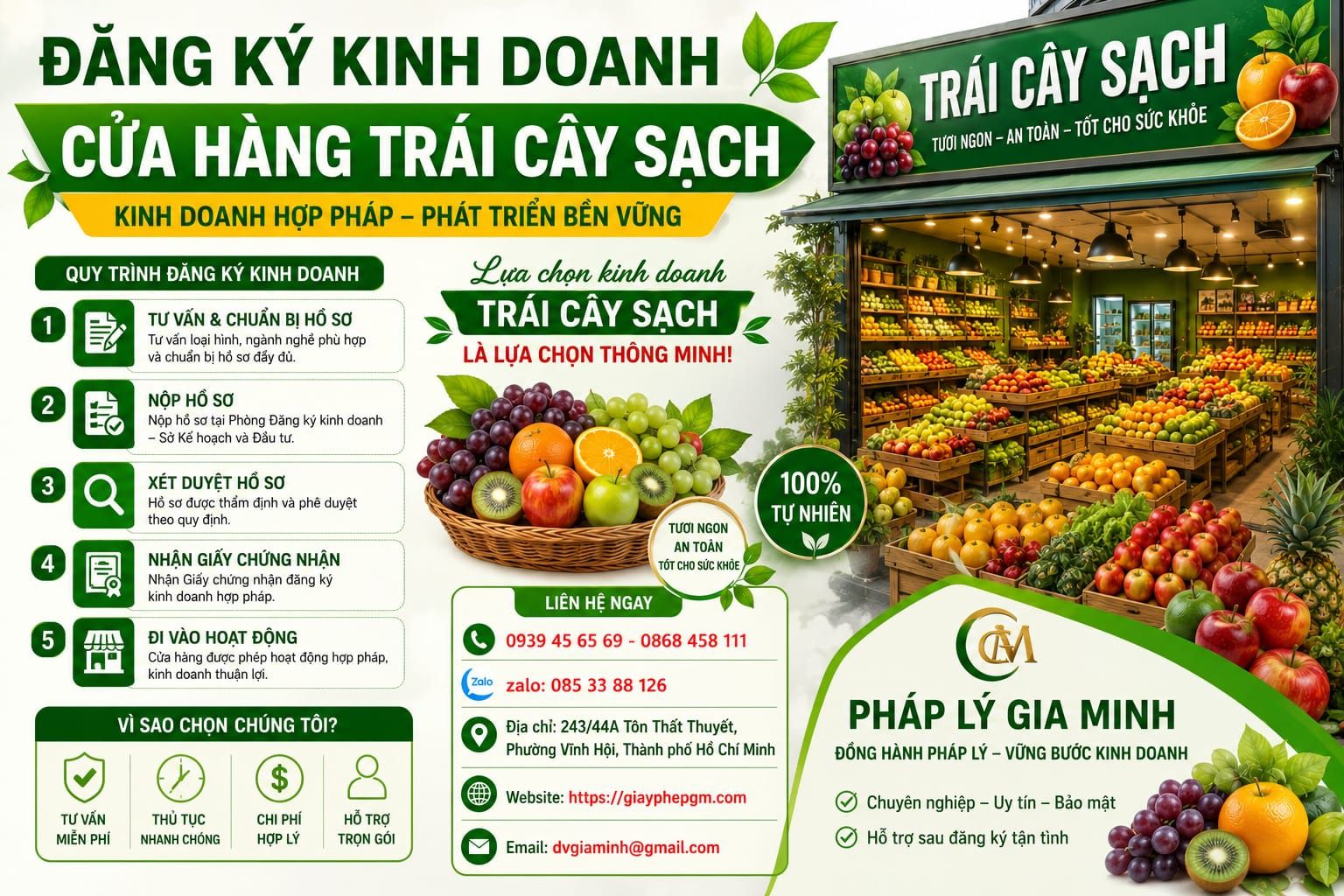 Mở cửa hàng trái cây sạch – Hướng dẫn kinh doanh hiệu quả và đúng pháp lý 17 Đăng ký kinh doanh cửa hàng trái cây sạch