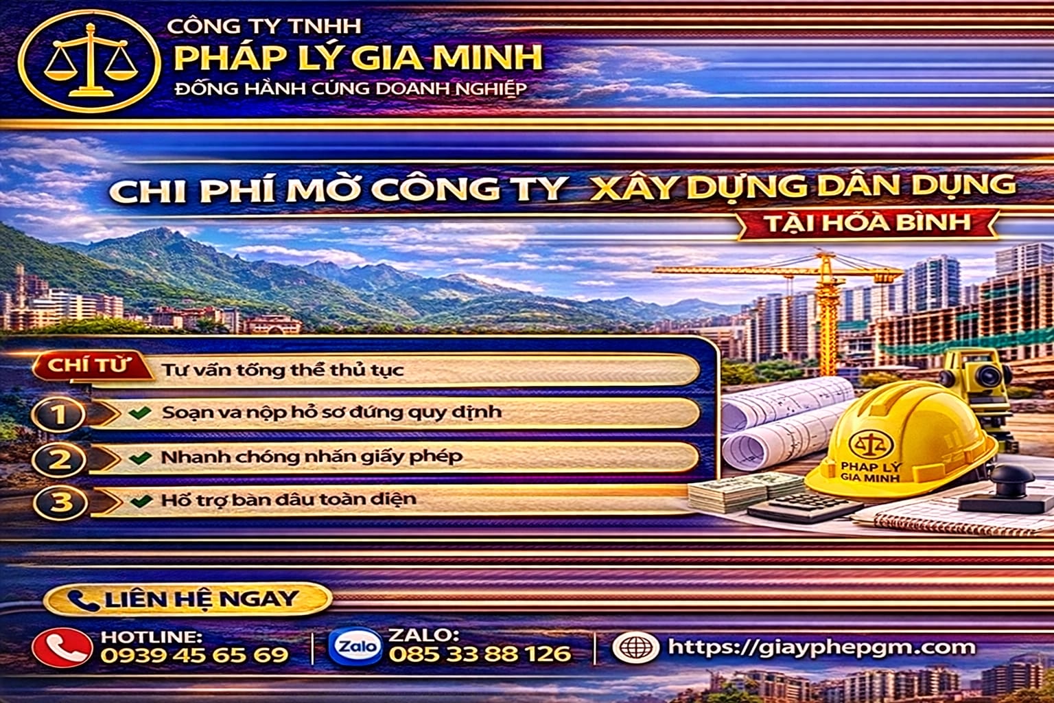 Đăng ký kinh doanh xây dựng dân dụng tại Hòa Bình