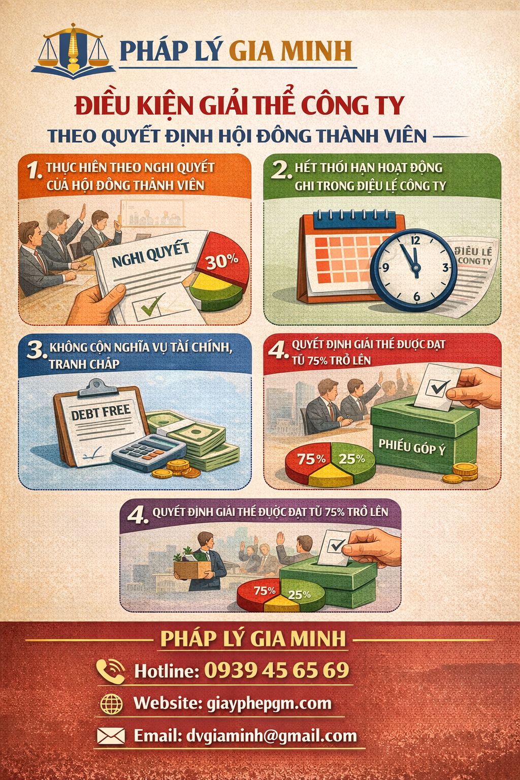 Dịch vụ để giải thể công ty trọn gói tại Thừa Thiên Huế nhanh chóng và hiệu quả 7 Dịch vụ giải thể công ty trọn gói Thừa Thiên Huế – Gia Minh hỗ trợ thủ tục giải thể doanh nghiệp nhanh chóng